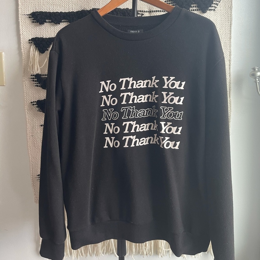 Forever 21 men black graphic sweatshirt